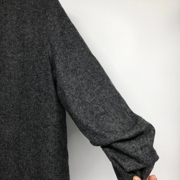 Black Tape Dark Grey Herringbone Open Blazer size L - Picture 13 of 15